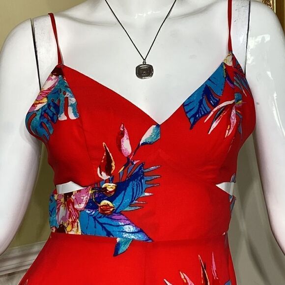 Forever 21 Tropical Print Cutout Jumpsuit - Picture 9 of 12